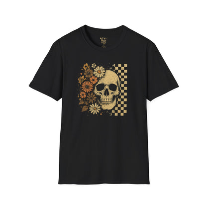 Skull and Floral Vintage Tee