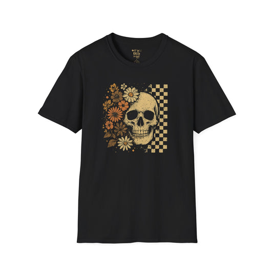 Skull and Floral Vintage Tee