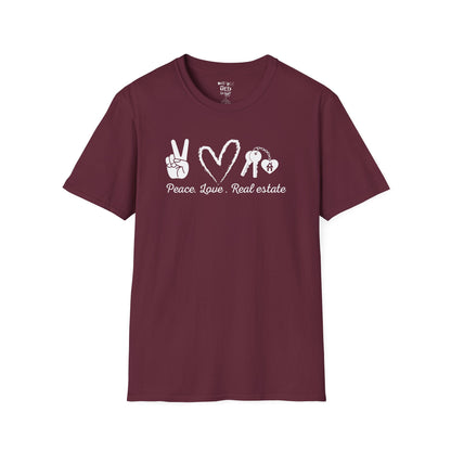 Peace Love Real Estate Unisex T-Shirt