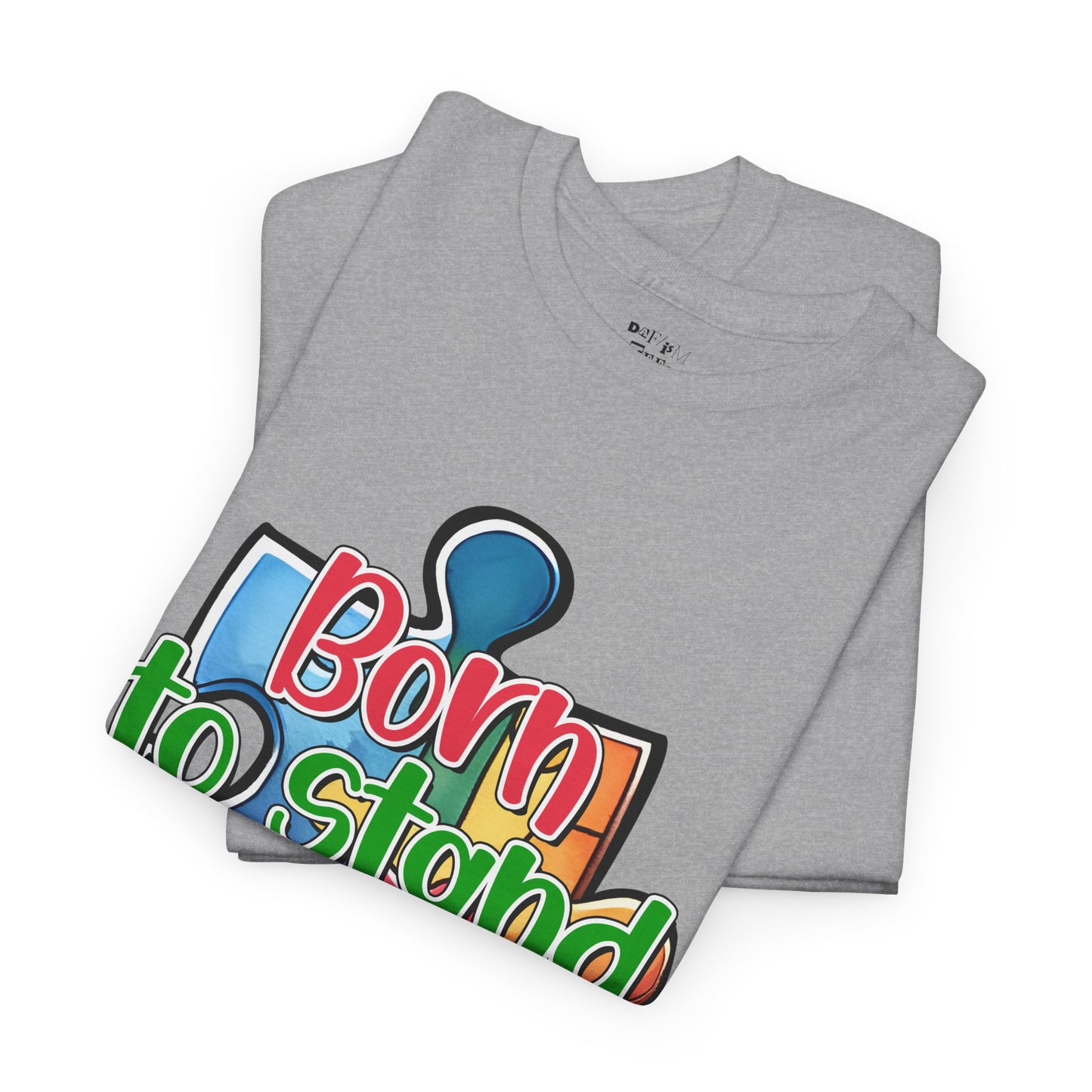 Autism Awareness Born to Stand Out Puzzle Piece T-Shirt