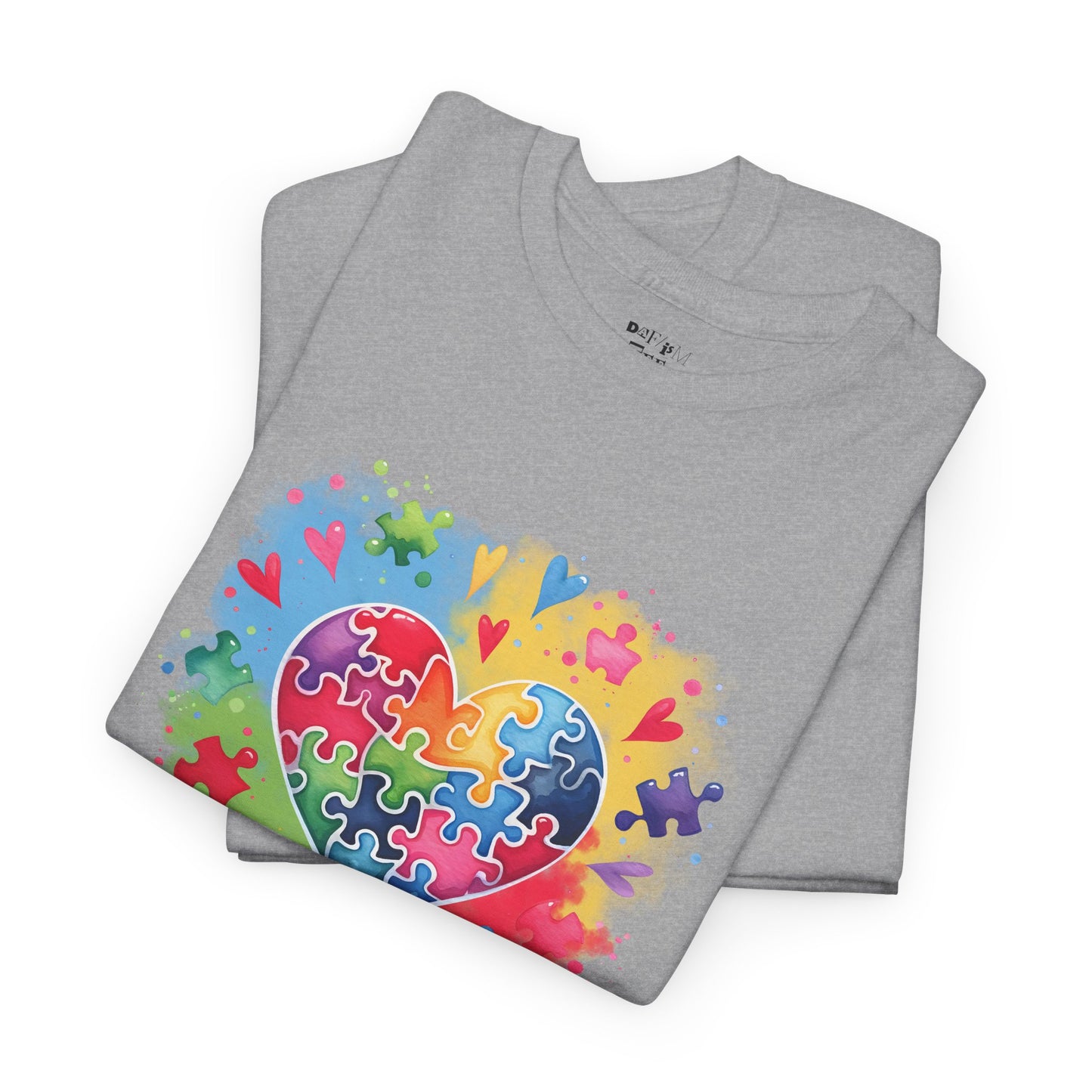 Autism Awareness T-Shirt – 'Different is Beautiful' Colorful Puzzle Heart Tee