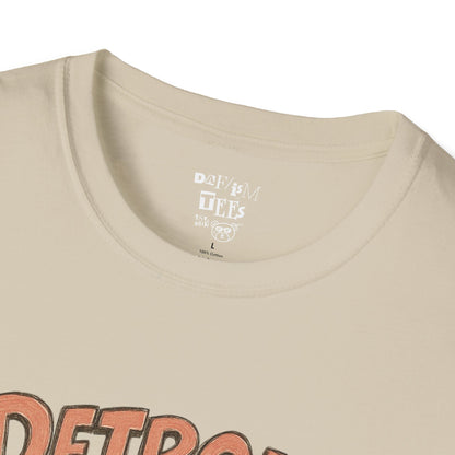 Detroit Hustles Harder T-Shirt — Retro Motivational Tee for Detroit Pride & Hustle
