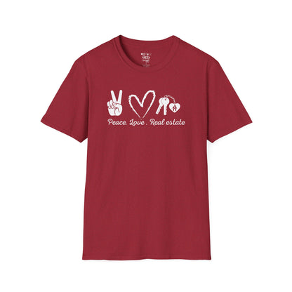 Peace Love Real Estate Unisex T-Shirt