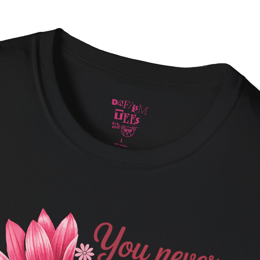 Breast Cancer Awareness Positive Vibes Floral T-Shirt