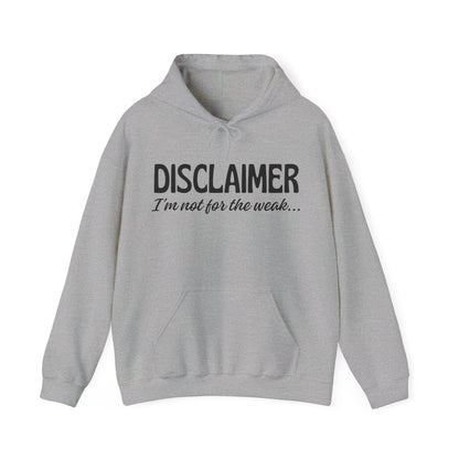 Sarcasm Heavy Blend Hoodie - Disclaimer... Not for the Weak