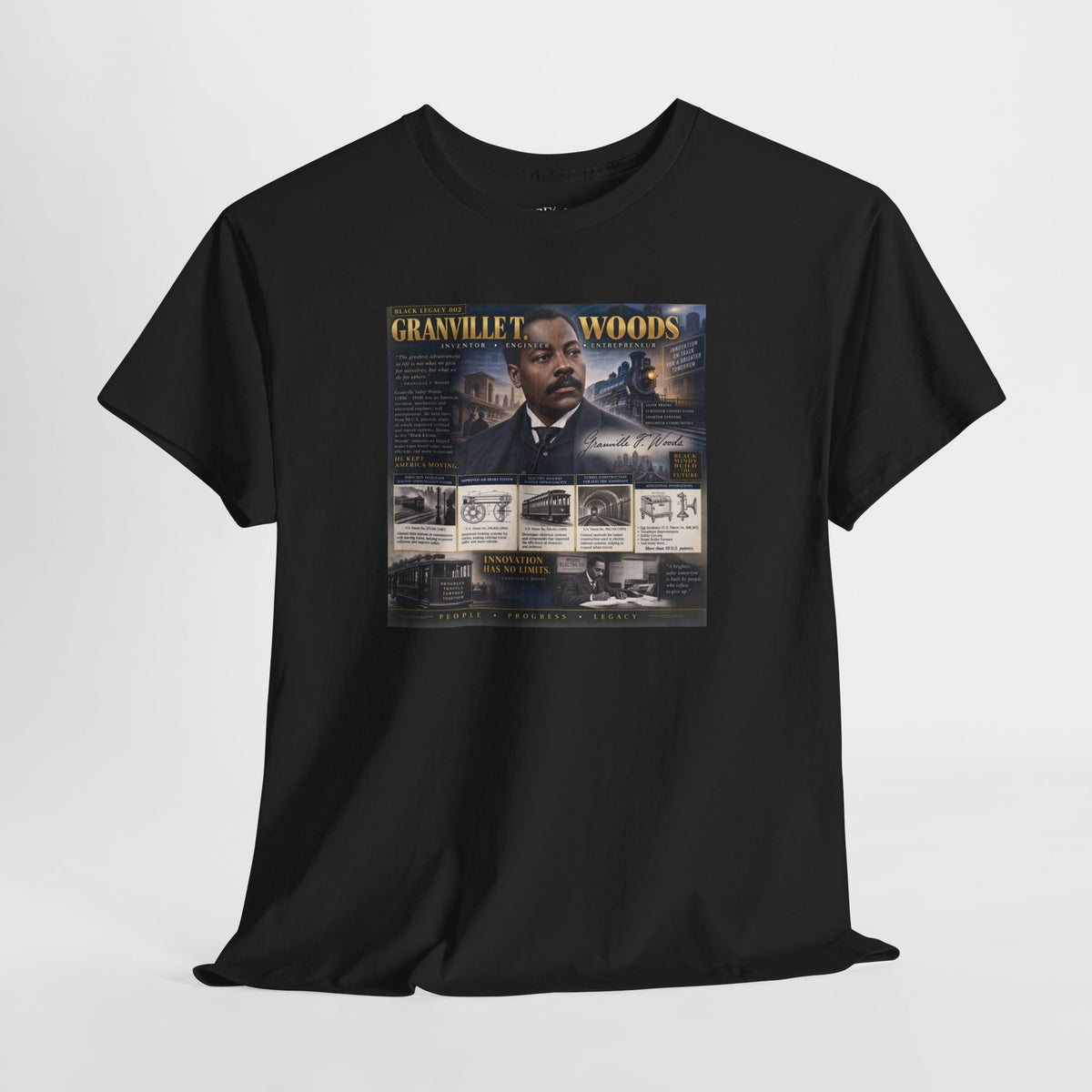 Granville T. Woods Black Inventor History T-Shirt