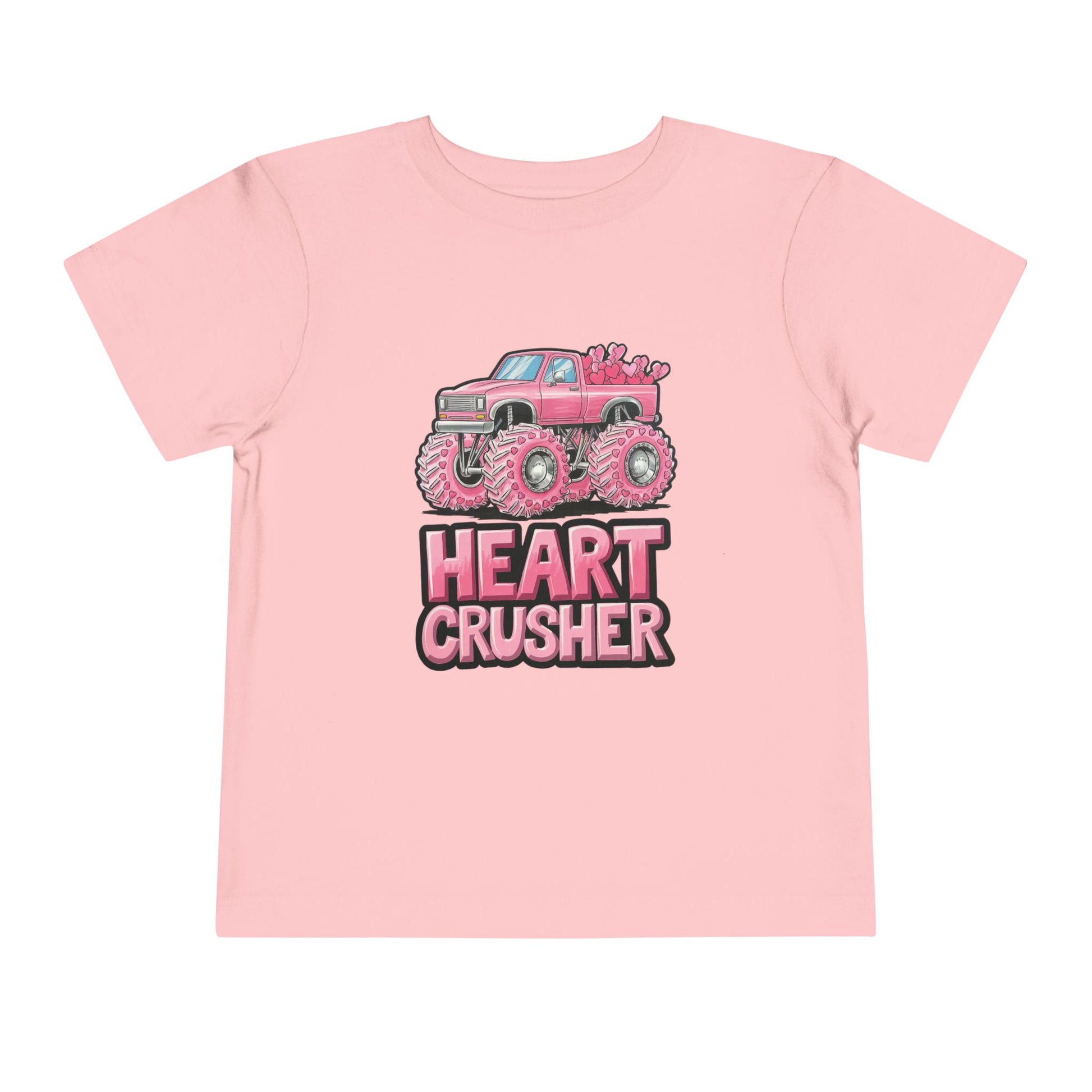 Toddler Tee - Monster Truck Valentine Design Heart Crusher