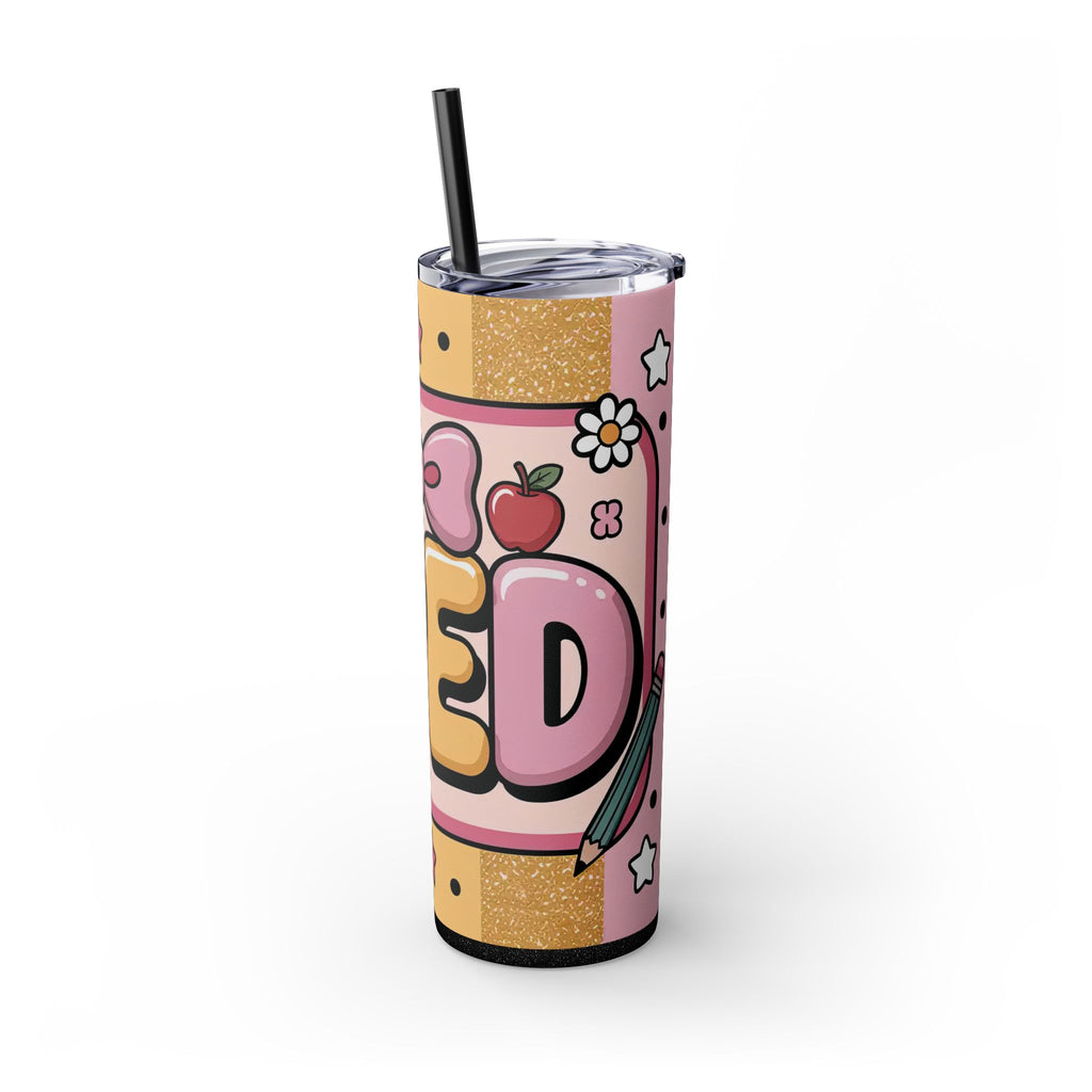 SPED Awareness Skinny Tumbler Whimsical