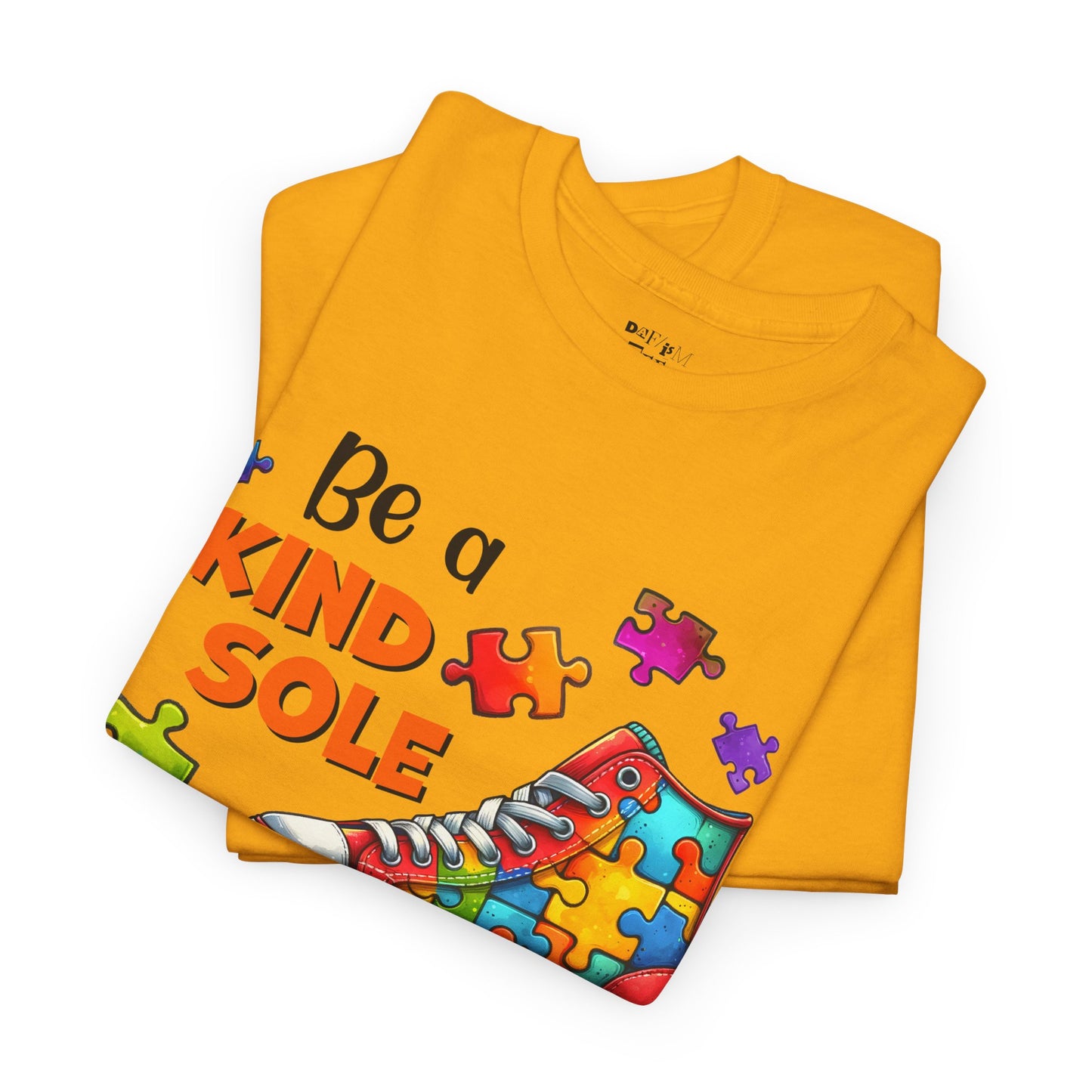 Autism Awareness T‑Shirt — “Be a Kind Sole” Puzzle Sneaker Tee