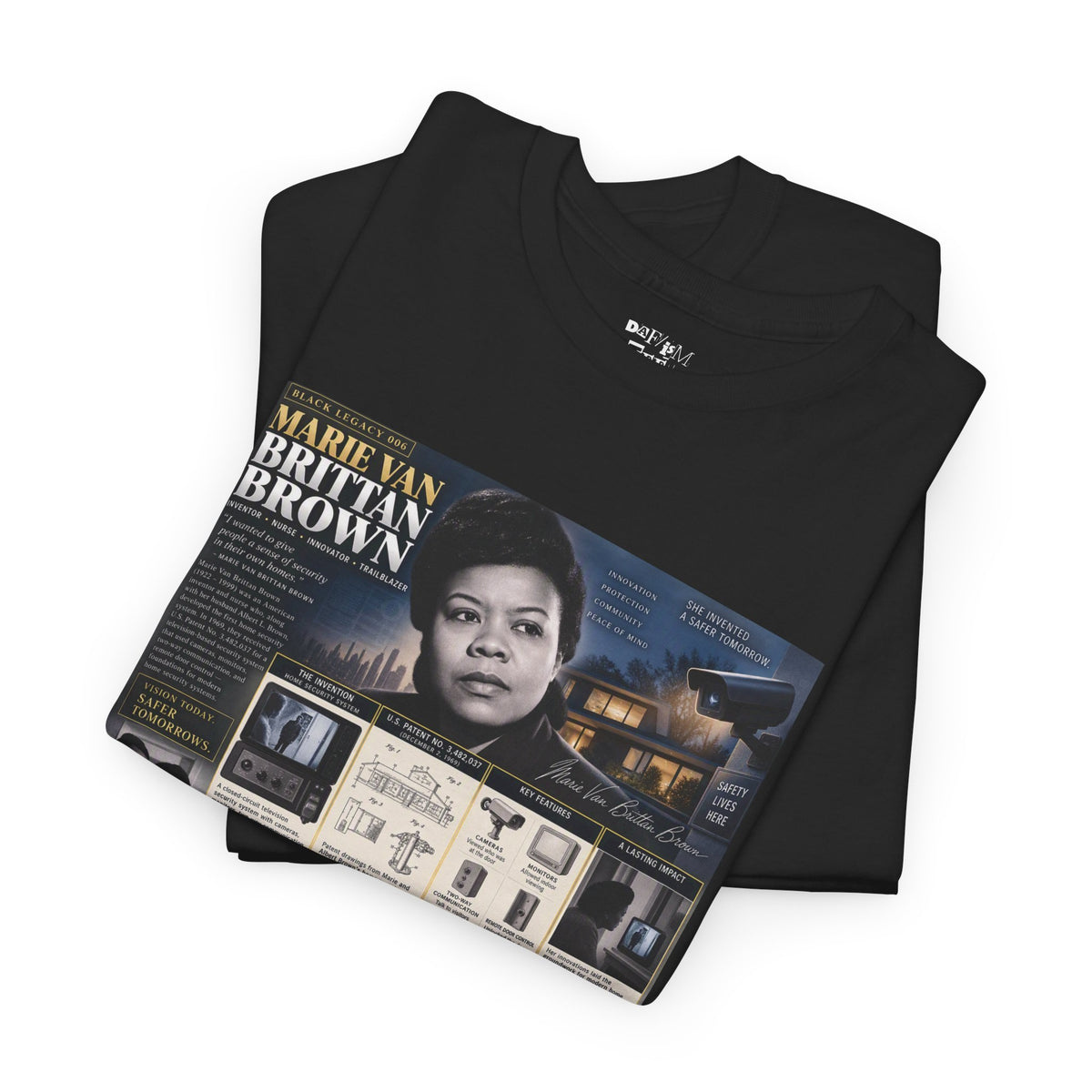 Marie Van Brittan Brown Historical Portrait T-Shirt