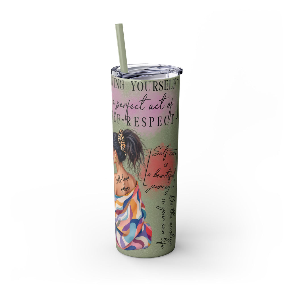 Self-Love Inspirational Skinny Tumbler