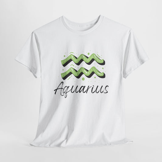 Aquarius Zodiac Unisex Heavy Cotton Tee