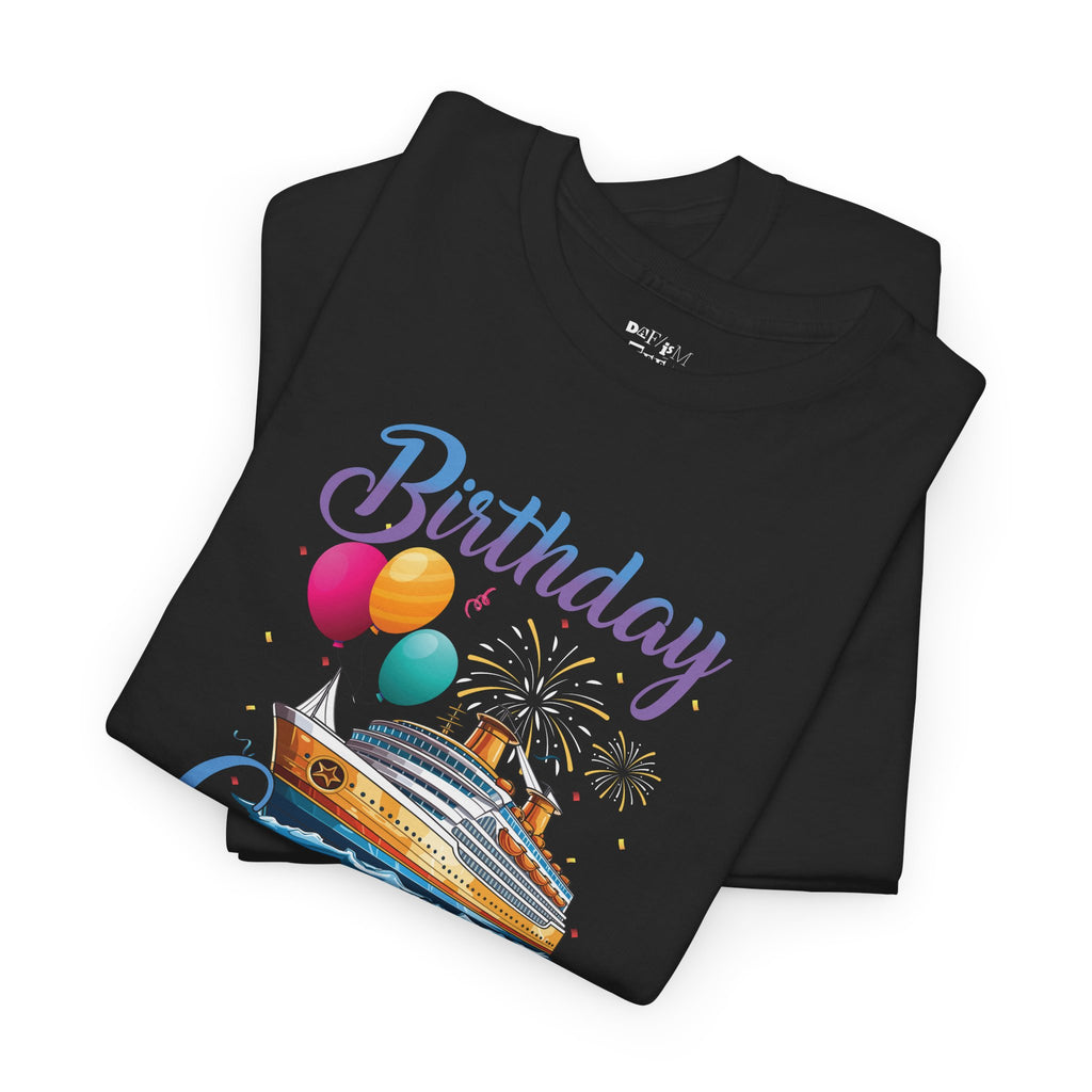 Birthday Cruise 2025 Tee - Unisex Heavy Cotton Shirt, Celebratory T-Shirt, Cruise Wear, Party Clothing, Fun Event Apparel