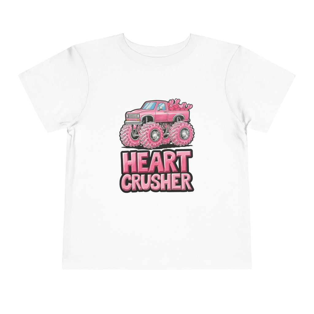 Toddler Tee - Monster Truck Valentine Design Heart Crusher