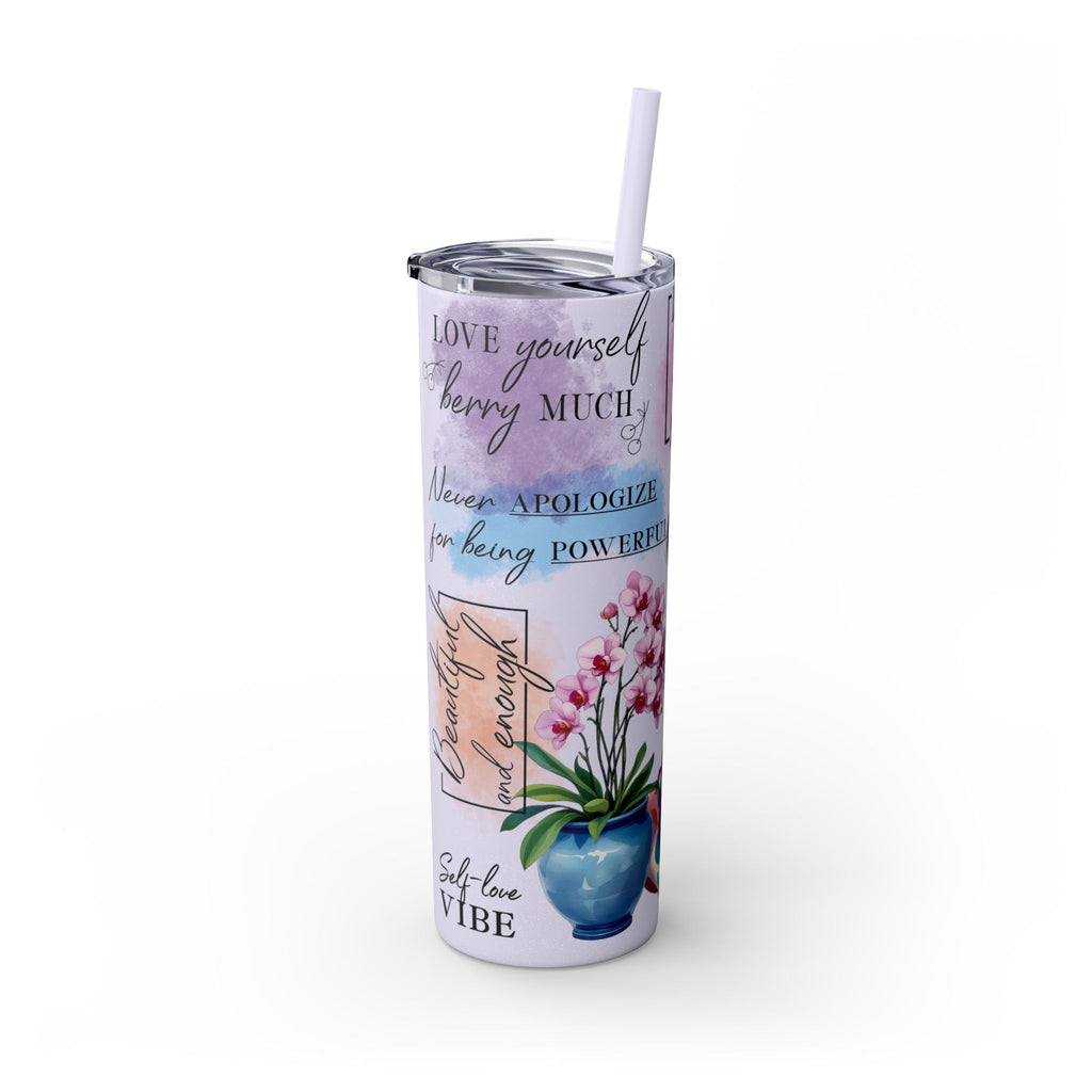 Self-Love Inspirational Skinny Tumbler