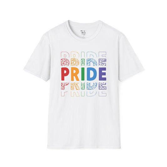 Pride Unisex Softstyle T-Shirt | LGBTQ+ Tee, Rainbow Pride Shirt, Soft Cotton Tee, Ideal for Pride Month, Gift for Allies & Supporters