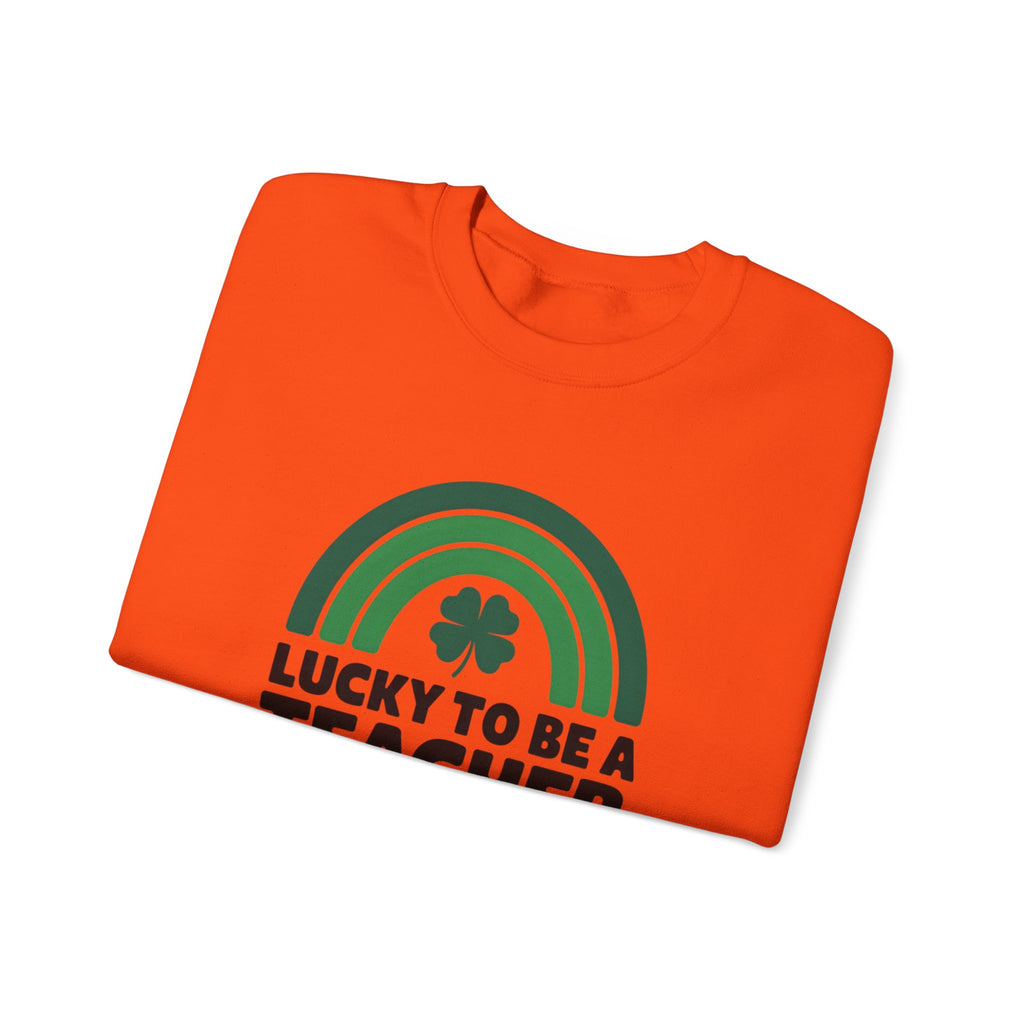 Lucky to Be a Teacher Crewneck Sweatshirt - St. Patrick's Day Gift