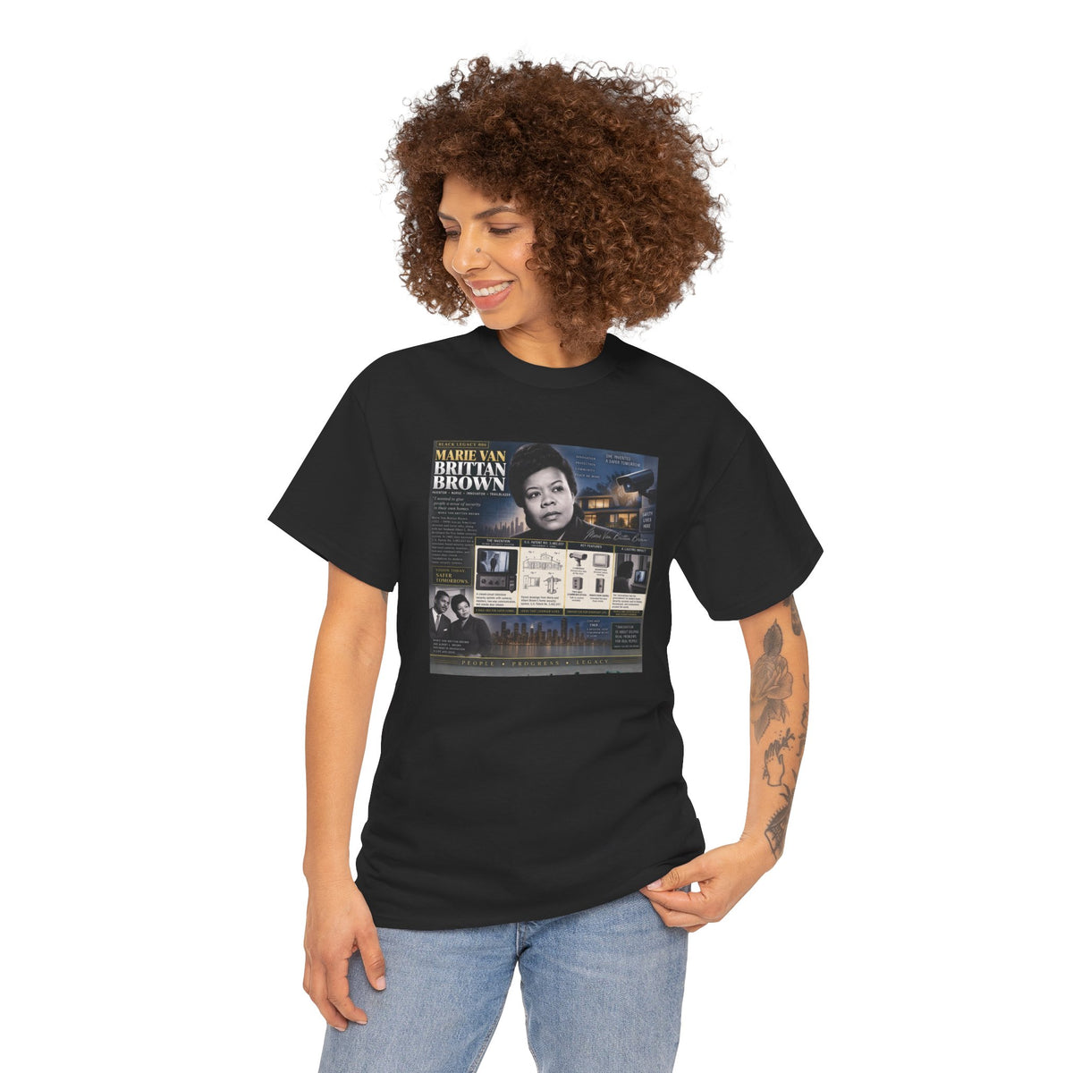 Marie Van Brittan Brown Historical Portrait T-Shirt