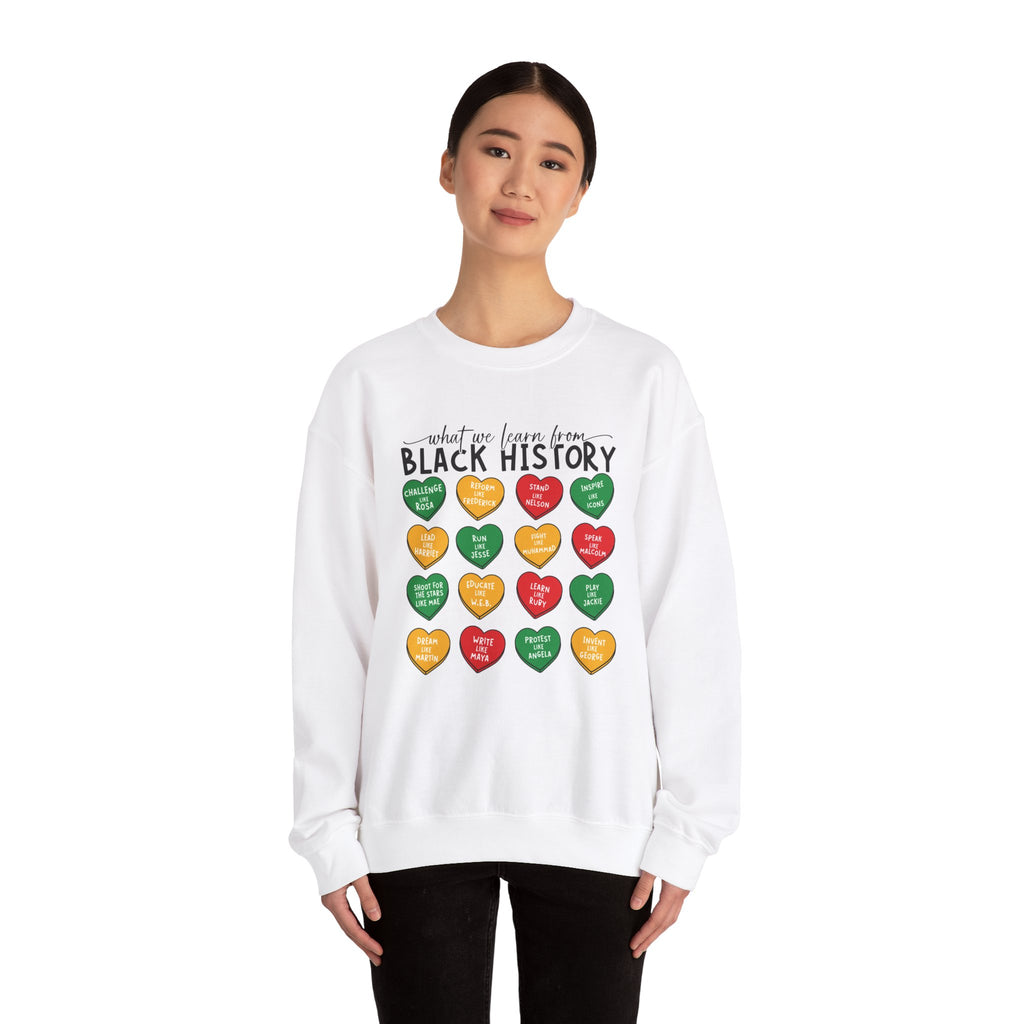 Black History Conversation Hearts Sweatshirt