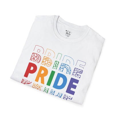Pride Unisex Softstyle T-Shirt | LGBTQ+ Tee, Rainbow Pride Shirt, Soft Cotton Tee, Ideal for Pride Month, Gift for Allies & Supporters