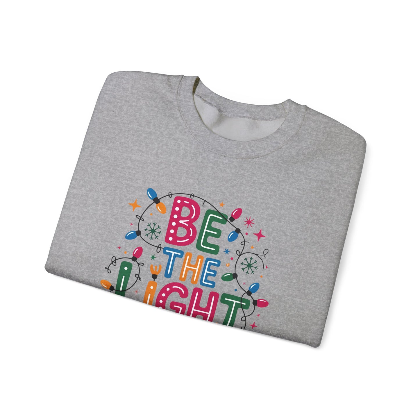 Be The Light Sweatshirt — Christian Inspirational Crewneck (Matthew 5:14)