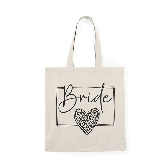 Customizable Wedding Tote Bag for Bride - Chetah Heart