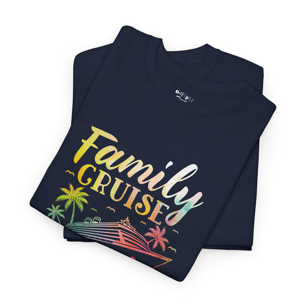 Family Cruise Tee 2025, Unisex Heavy Cotton T-Shirt for Vacations, Family Gatherings, Summer Adventures, Travel Memories, Cruise Shirts