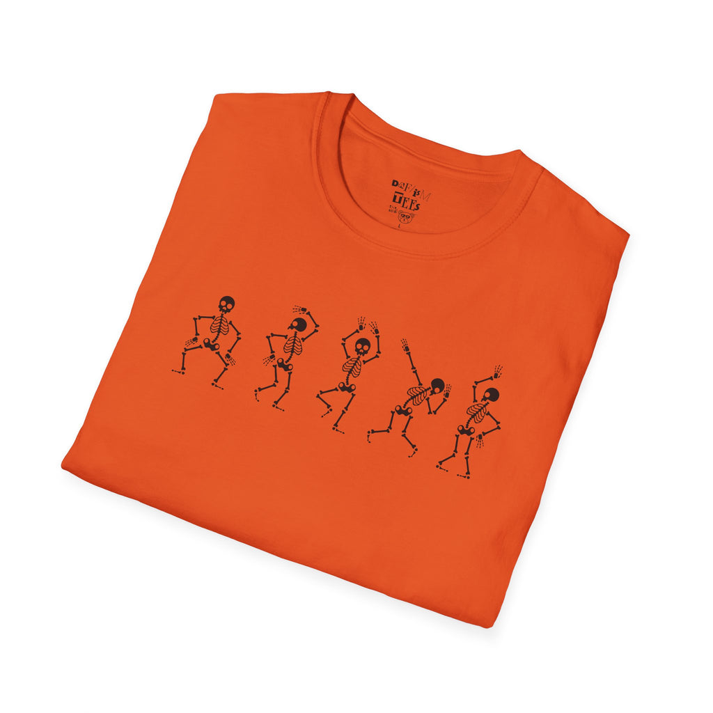 Skeleton Dance Moves Family Halloween Tee - Adult