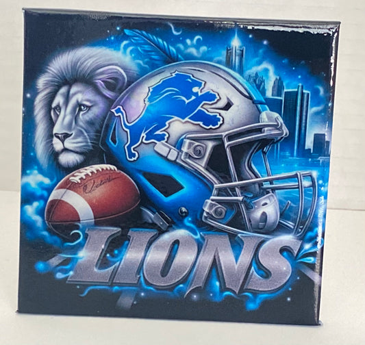 Detroit Lions Customized Coaster Gift Set - 4pc