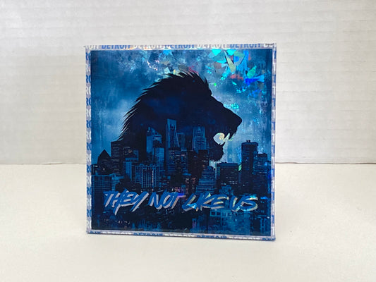 Detroit Lions Customized Coaster 4pc Gift Set - They Not Like US